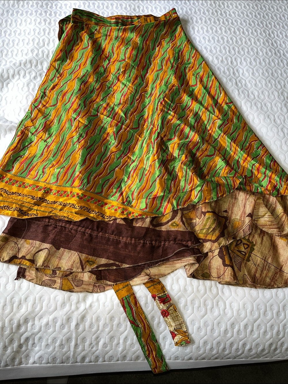 Incredible Art silk Safari Magic Wrap Skirt Reversible by Darn good yarn